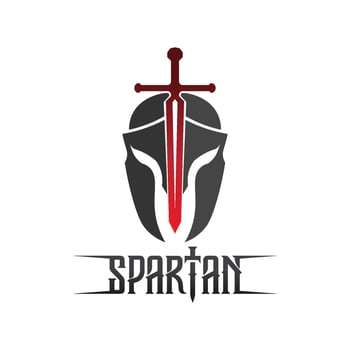 spartan and gladiator helmet logo icon designs vector
