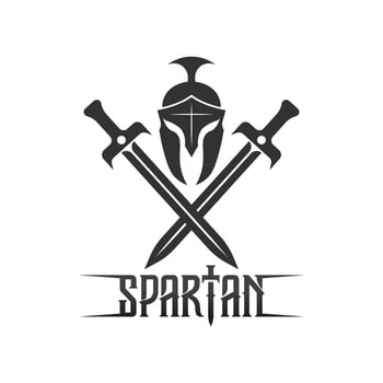 spartan and gladiator helmet logo icon designs vector