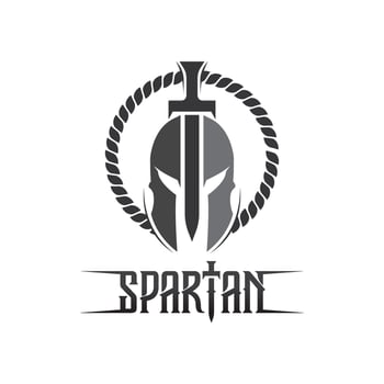 spartan and gladiator helmet logo icon designs vector