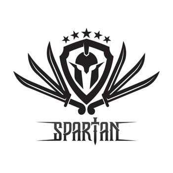 spartan and gladiator helmet logo icon designs vector