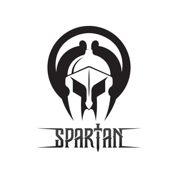 spartan and gladiator helmet logo icon designs vector