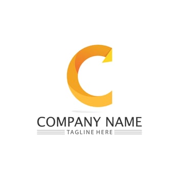 C logo for Vitamin and font C letter Identity and design business vector