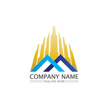 Real estate and home buildings vector logo icons template