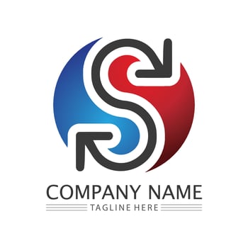 Business corporate letter S logo design vector. vector