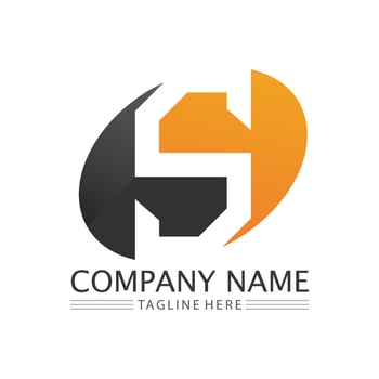 Business corporate letter S logo design vector. vector