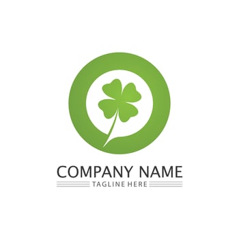 Logos of green Tree leaf ecology vector