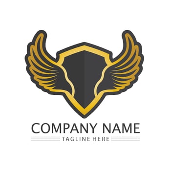 Wings black icons vector set. Modern minimalistic design.