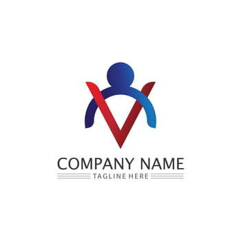 people Community,care group network and social icon design template vector