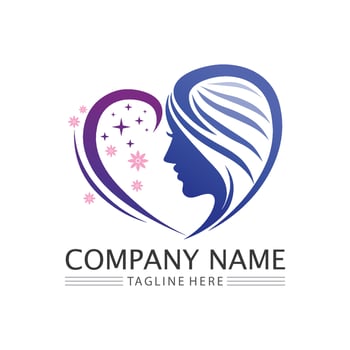 Beauty salon and spa logo vector icon design template