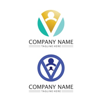 people Community,care group network and social icon design template vector