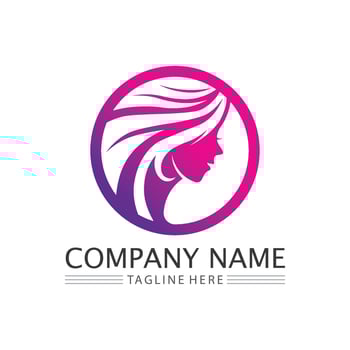 Beauty salon and spa logo vector icon design template