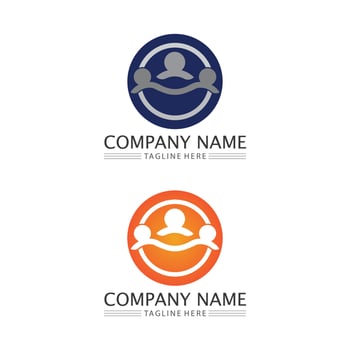 people Community,care group network and social icon design template vector