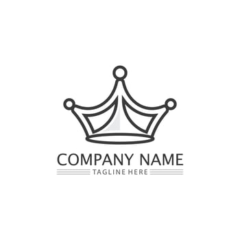 Crown Logo king logo queen logo, princess, Template vector icon illustration design imperial, royal, and  succes logo business