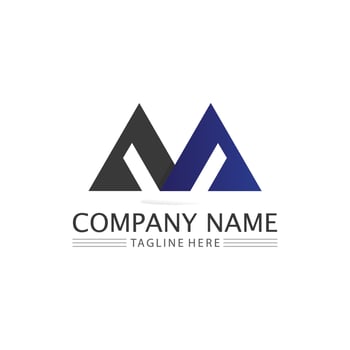 M Letter Logo Template vector