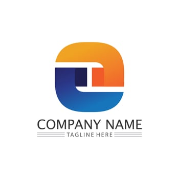 O logo Business Technology circle logo and symbols Vector Design Graphic