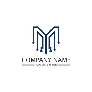 M Letter Logo Template vector
