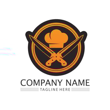 chef hat logo vector design template