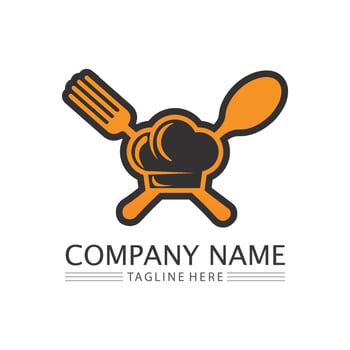 chef hat logo vector design template