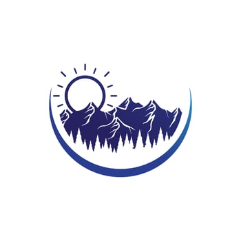 Mountain icon Logo vector