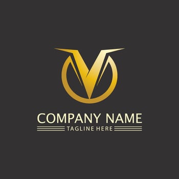 V Letter Logo Template vector