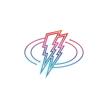 the power vector, flash ogo and thunderbolt and icon electricity illustration template design vector