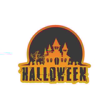 Vector icon for Helloween greeting card and poster party sign Concept illustration with Sign and symbol