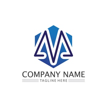 M Letter Logo Template vector