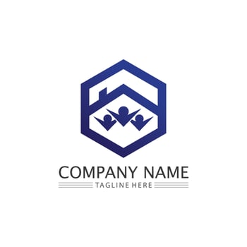 Real estate and home buildings vector logo icons template