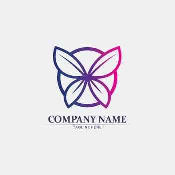 Vector Butterfly conceptual simple, colorful icon. Logo. Vector illustration