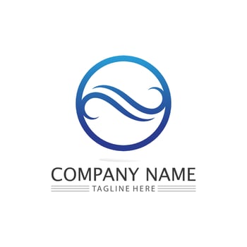 Water wave icon vector