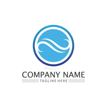 Water wave icon vector