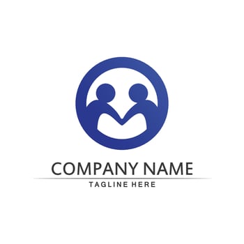 People logo, Team, Succes people work, Group and Community, Group Company and Business logo vector and design Care, Family icon Succes logo