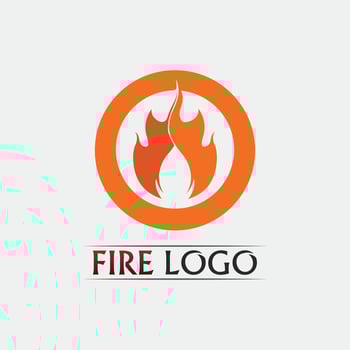 fir icon and fire logo design vector