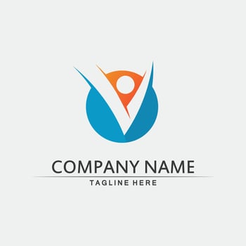 People logo, Team, Succes people work, Group and Community, Group Company and Business logo vector and design Care, Family icon Succes logo