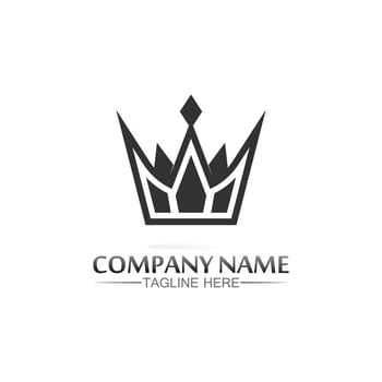 Crown Logo king logo queen logo, princess, Template vector icon illustration design imperial, royal, and  succes logo business