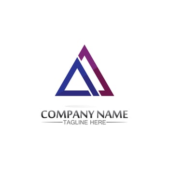 Arrow logo  design vector for music, media, play, digital audio and speed, finance, business template logo