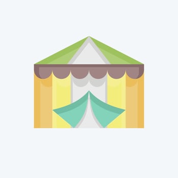Icon Circus. related to Amusement Park symbol. flat style. simple design editable. simple illustration vector