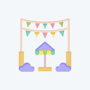 Icon Decoration. related to Amusement Park symbol. flat style. simple design editable. simple illustration vector