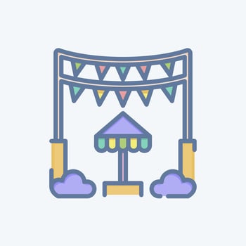 Icon Decoration. related to Amusement Park symbol. doodle style. simple design editable. simple illustration vector