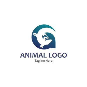 animal vector lizard salamander gecko crocodile and reptiles design logo