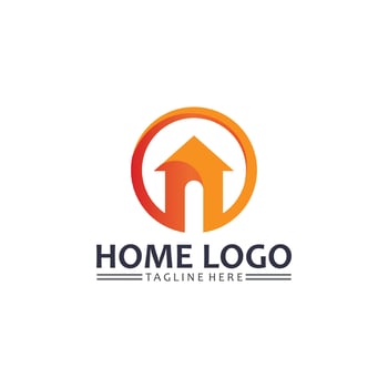 Real estate and home buildings vector logo icons template