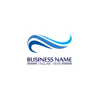 Water wave icon vector