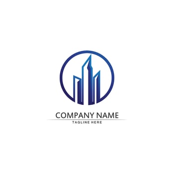 Real estate and home buildings vector logo icons template