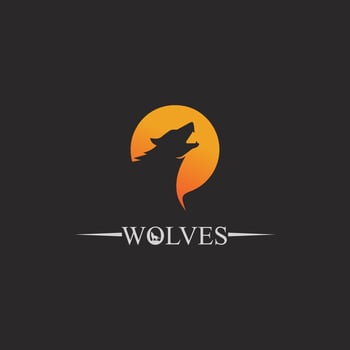 wolves logo, fox, wolf head, animal vetor and logo design wild  roar dog illustration, abstract for game logo symbol head animal vector