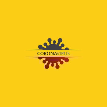 corona virus logo virus vector, vaccin logo,infection bacteria icon and health care danger social distancing pandemic covid 19 vector