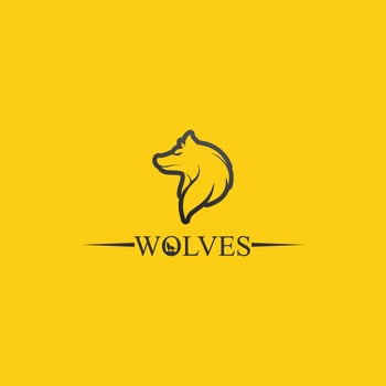 wolves logo, fox, wolf head, animal vetor and logo design wild  roar dog illustration, abstract for game logo symbol head animal vector