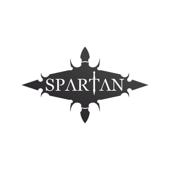 Spartan helmet logo template vector