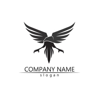 Black wing logo symbol for a professional designer vector