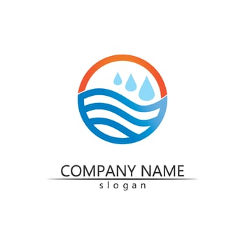 Water wave icon vector