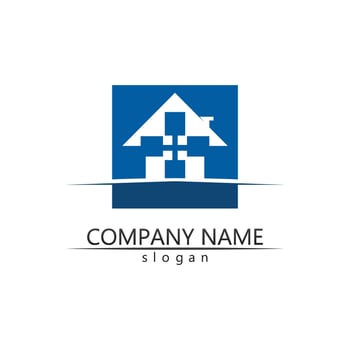 Real estate and home buildings vector logo icons template